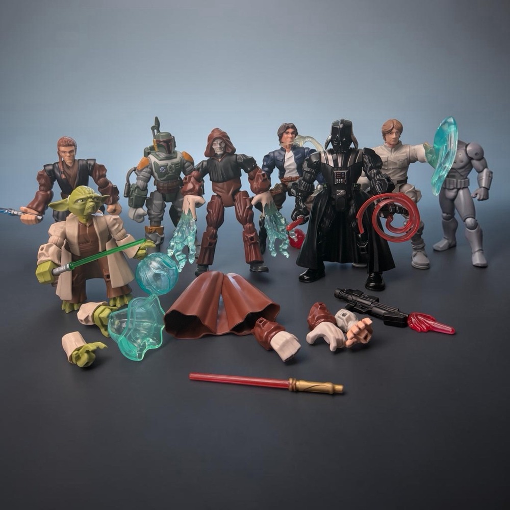 Star Wars Hero Mashers Lot of 8 Figures Darth Vader Yoda Boba Fett Luke Parts